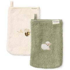 Set van 2 washandjes badstof