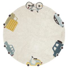 Wheels wasbaar vloerkleed 140 cm