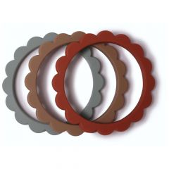 Bijtringen armband Bloem - 3 stuks