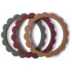 Bijtringen armband Bloem - 3 stuks