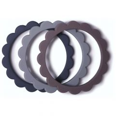 Bijtringen armband Bloem - 3 stuks