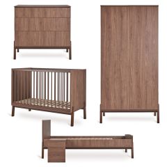 Ashi babykamer: bed 60 x 120 cm + commode + Junior kit + kledingkast 2 deuren