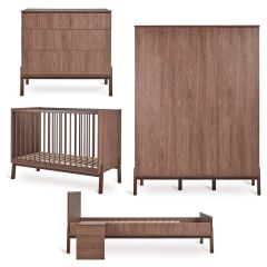 Ashi babykamer: bed 60 x 120 cm + commode + Junior kit + kledingkast XL 3 deuren