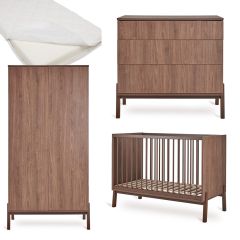 Ashi babykamer: bed 60 x 120 cm + matras + commode + kledingkast 2 deuren