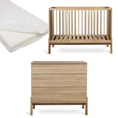 Ashi babykamer: bed 60 x 120 cm + matras + commode