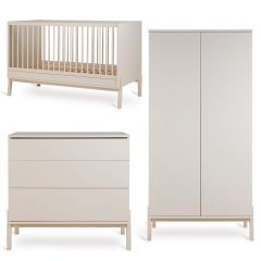 Ashi babykamer: bed 70 x 140 cm + commode + kledingkast 2 deuren