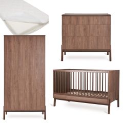 Ashi babykamer: bed 70 x 140 cm + matras + commode + kledingkast 2 deuren