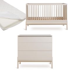 Ashi babykamer: bed 70 x 140 cm + matras + commode