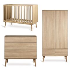 Flow babykamer: bed 60 x 120 cm + commode + kledingkast 2 deuren