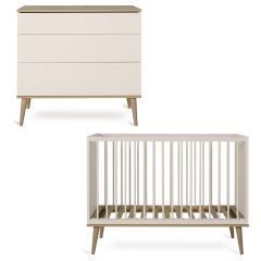 Flow babykamer: bed 60 x 120 cm + commode