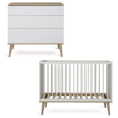 Flow babykamer: bed 60 x 120 cm + commode