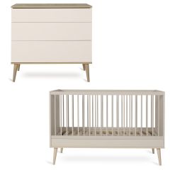 Flow babykamer: bed 70 x 140 cm + commode