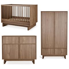 Kyo babykamer: bed 70 x 120 cm + commode + kledingkast