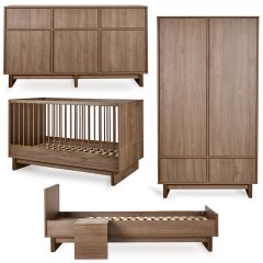 Kyo babykamer: bed 70 x 140 cm + commode XL + kledingkast + Junior kit