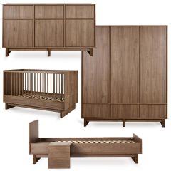 Kyo babykamer: bed 70 x 140 cm + commode XL + kledingkast XL + Junior kit