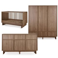 Kyo babykamer: bed 70 x 140 cm + commode XL + kledingkast XL