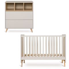 Loft babykamer: bed 60 x 120 cm + commode