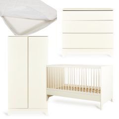 Tsugi babykamer: bed 70 x 140 cm + matras + commode + kledingkast