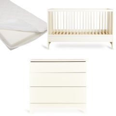 Tsugi babykamer: bed 70 x 140 cm + matras + commode