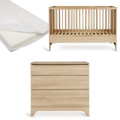 Tsugi babykamer: bed 70 x 140 cm + matras + commode