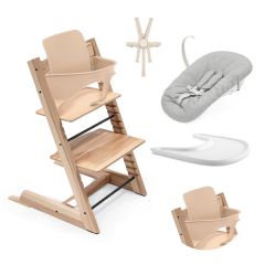 Tripp Trapp kinderstoel + Baby Set 2 + Tafelblad + Harnas 2 + Newborn Set