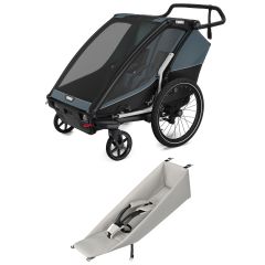 Pack Chariot Cab double fietskar + Infant Sling zitje