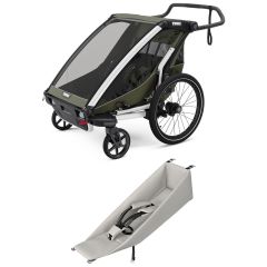 Pack Chariot Lite double fietskar + Infant Sling zitje