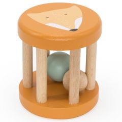 Houten rollende rammelaar
