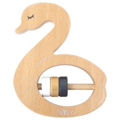Houten rammelaar Zwaan