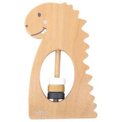 Houten rammelaar Dino