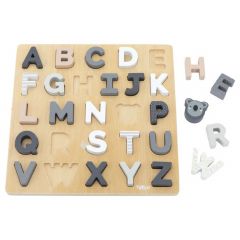 Houten alfabet puzzel- en krijtbord