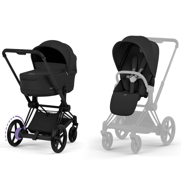 Duo e-Priam 3 + plooibare reiswieg