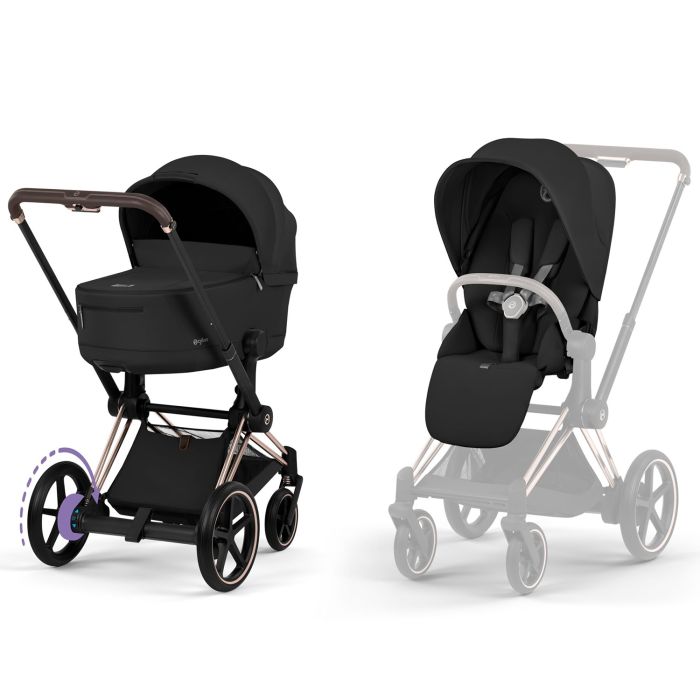 Duo e-Priam 3 + plooibare reiswieg
