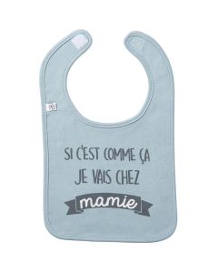 Bavoir à message "Je vais chez mamie"