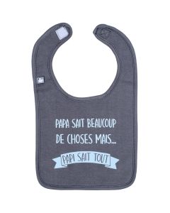 Bavoir à message "Papi sait tout"