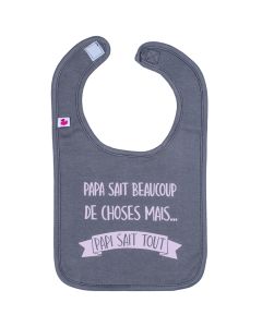 Bavoir à message "Papi sait tout"