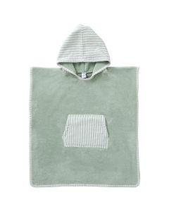 Badponcho met kap in bamboe badstof 3-5jaar