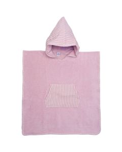 Badponcho met kap in bamboe badstof 3-5jaar