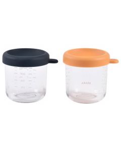 Set van 2 glazen bewaarpotjes 2 x 250 ml
