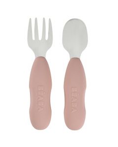 Set roestvrijstalen oefenbestek - 2 stuks