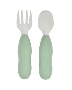 Set roestvrijstalen oefenbestek - 2 stuks
