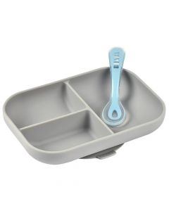 Silicone eetset met zuignap  2-delig