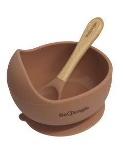 Bordje met zuignap en lepel