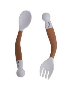 Set van buigbare lepel en vork