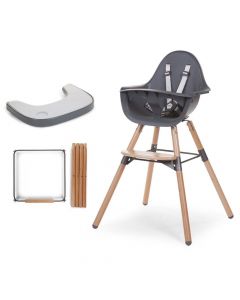 Pack Evolu 2 kinderstoel + set lange poten + ABS eetblad