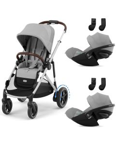 e-Gazelle S kinderwagen + 2 Cloud G3 i-Size autostoelen
