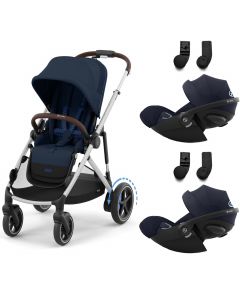 e-Gazelle S kinderwagen + 2 Cloud G i-Size autostoelen