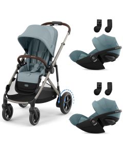 e-Gazelle S kinderwagen + 2 Cloud G3 i-Size autostoelen