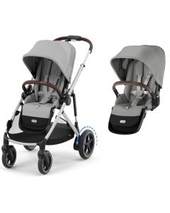 e-Gazelle S kinderwagen + tweede zitje