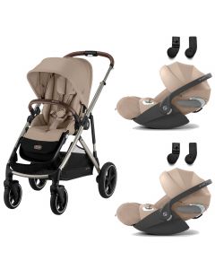 Gazelle S 2 kinderwagen + 2 Cloud T i-Size autostoelen